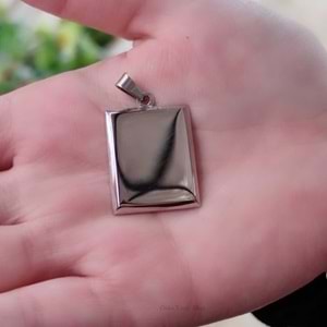 316L ÇELİK DİKDÖRTGEN KOLYE UCU