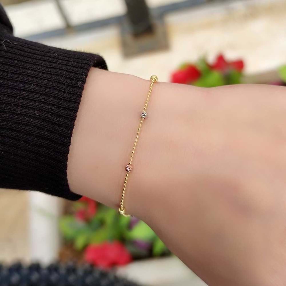 ZARİF DORİCA GÜMÜŞ BİLEKLİK - ALTIN SARI