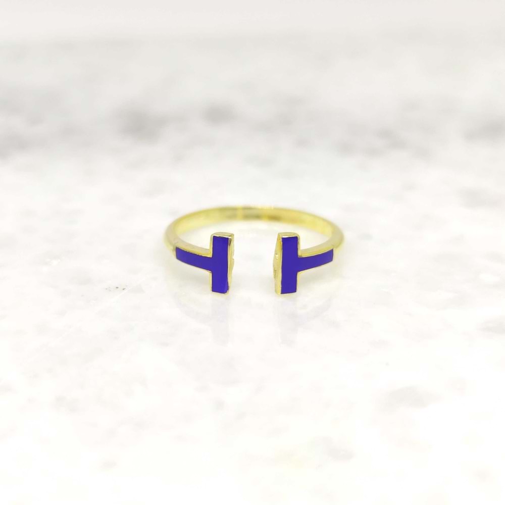 LACİ MİNELİ SERÇE GÜMÜŞ YÜZÜK - ALTIN SARI