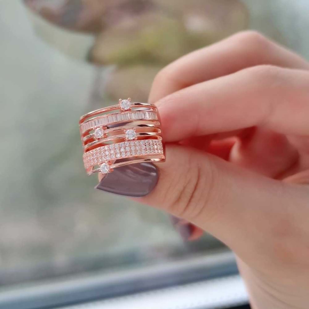 SARMAL GÜMÜŞ YÜZÜK - ROSE BAKIR - 17