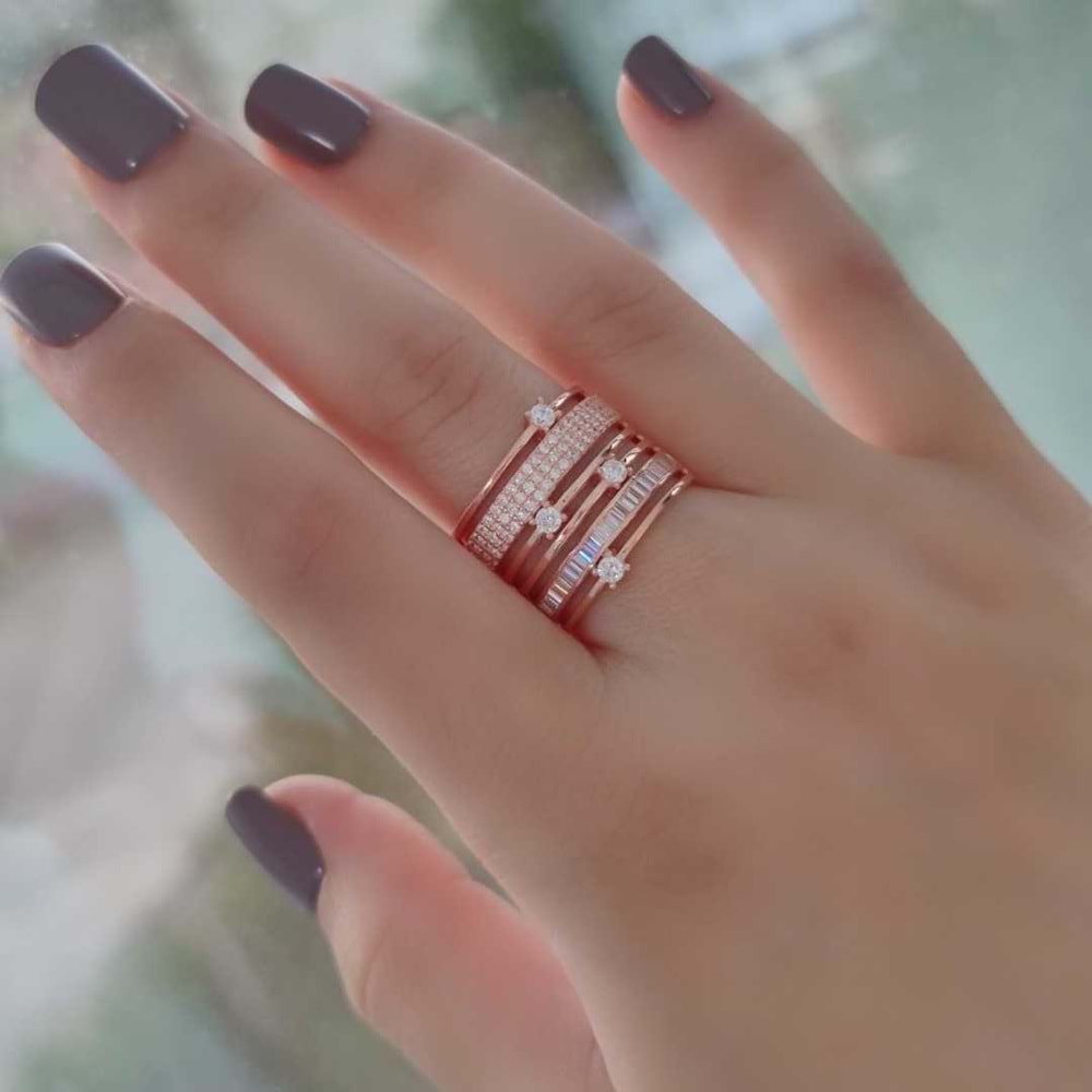 SARMAL GÜMÜŞ YÜZÜK - ROSE BAKIR - 17