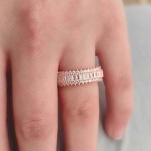 YARIM TUR BAGET GÜMÜŞ YÜZÜK