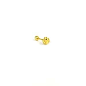DÜĞÜM GÜMÜŞ TRAGUS PIERCING - ALTIN SARI