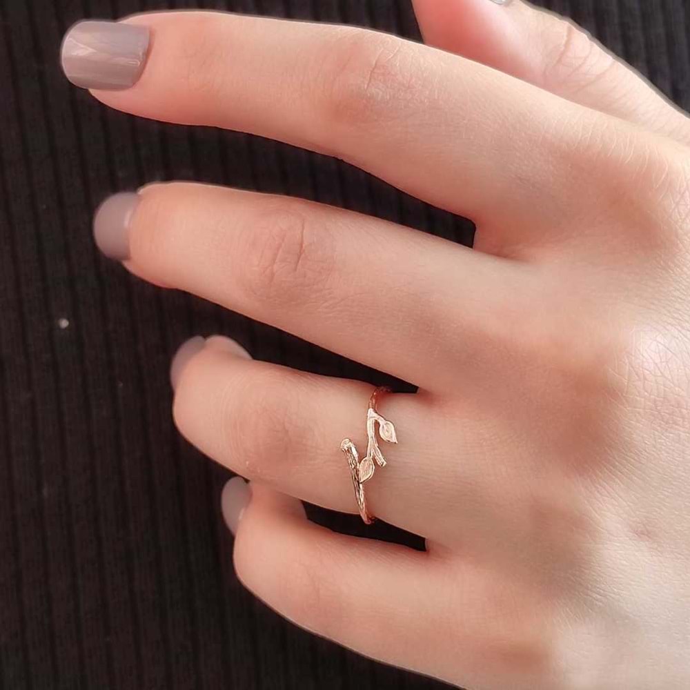 DAL YAPRAK GÜMÜŞ YÜZÜK