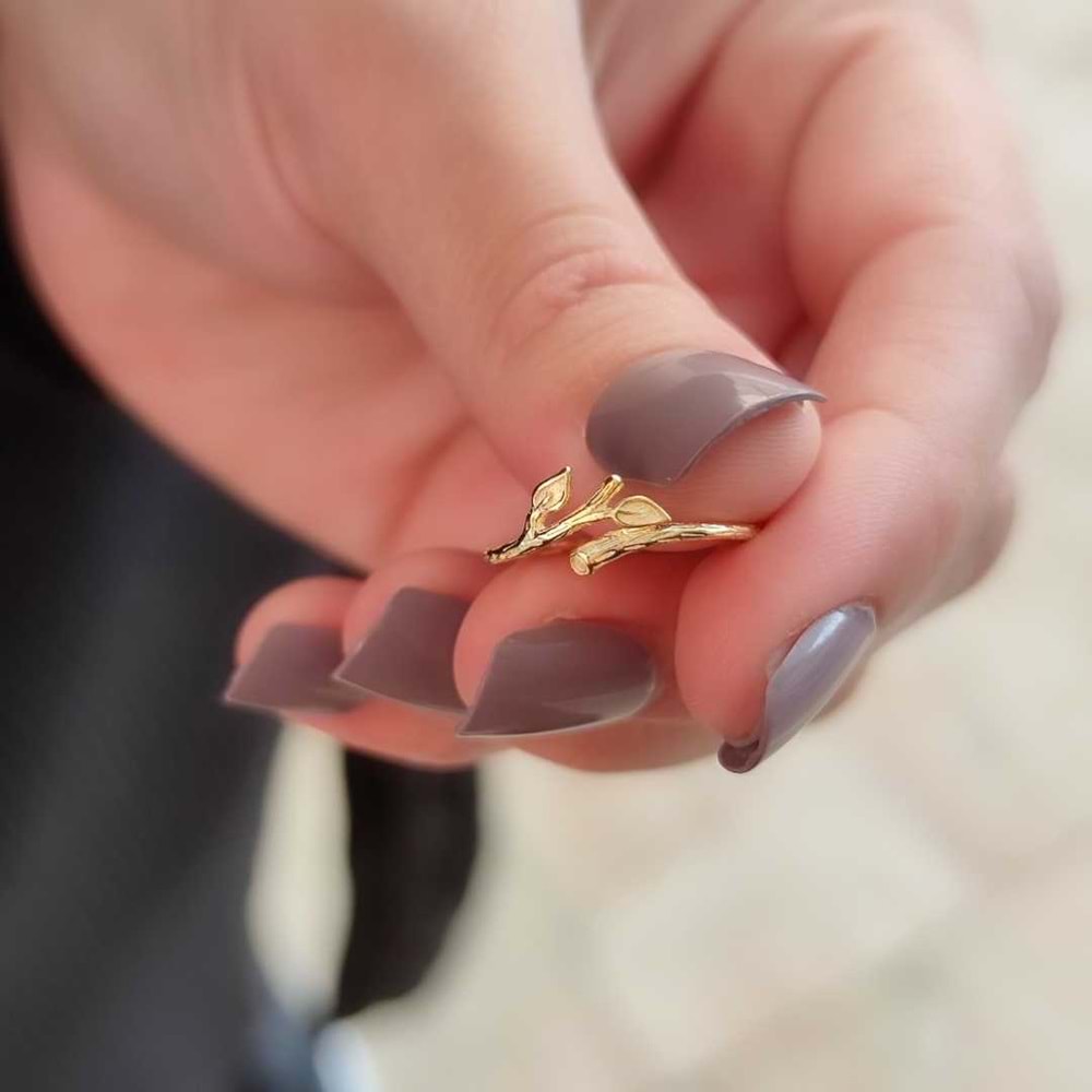 DAL YAPRAK GÜMÜŞ YÜZÜK