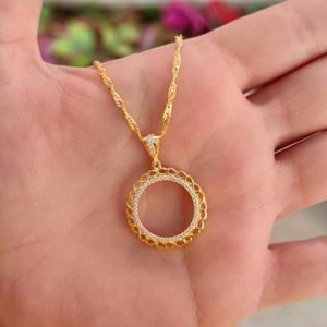 SONSUZLUK ÇEYREK KONULABİLEN GÜMÜŞ KOLYE