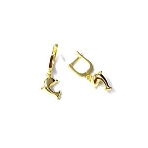 YUNUS J HALKA GÜMÜŞ KÜPE - ALTIN SARI