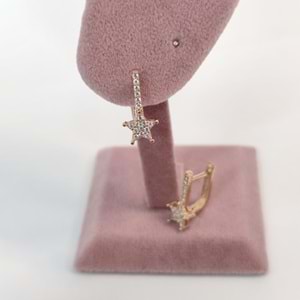 TAŞLI YILDIZ J GÜMÜŞ KÜPE