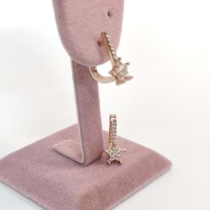 TAŞLI YILDIZ J GÜMÜŞ KÜPE