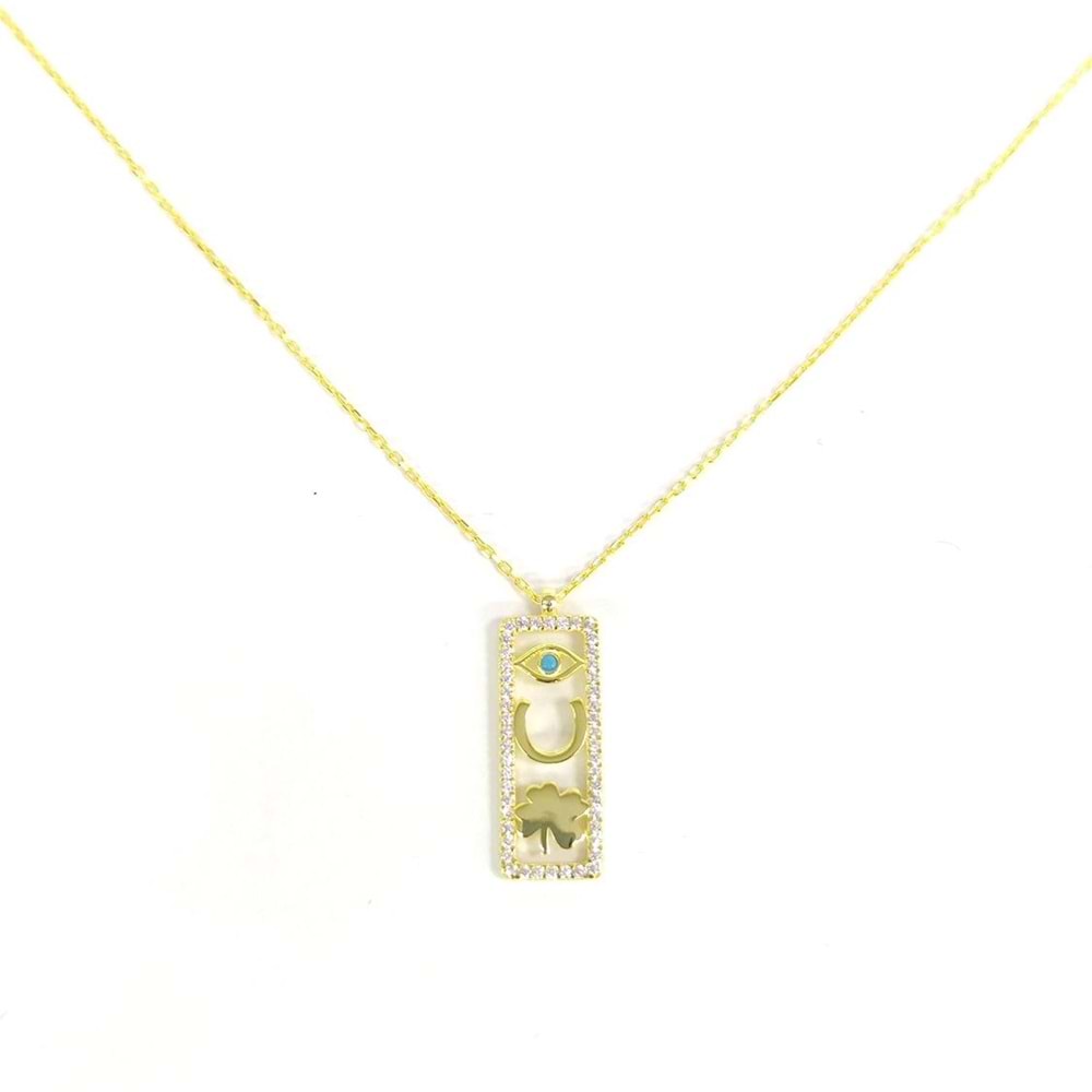 GÖZ NAL YONCA ŞANS KOLYESİ - ALTIN SARI