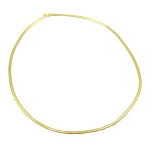 3 MM İTHAL 50 CM EZME YILAN GÜMÜŞ ZİNCİR KOLYE