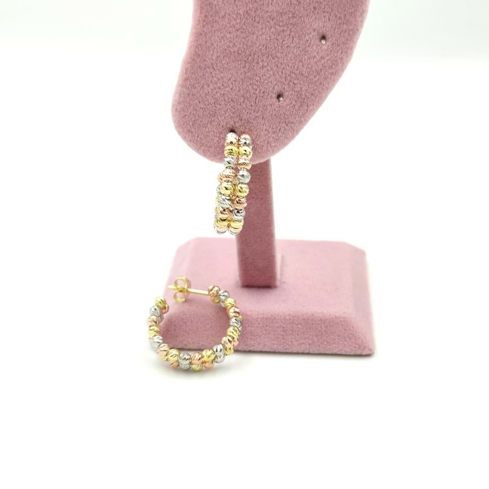 İKİ SIRA DORİCA GÜMÜŞ KÜPE