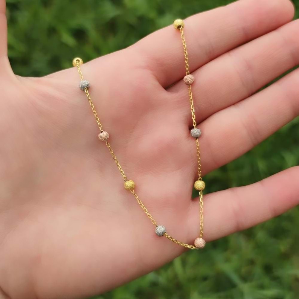 SİMLİ TOP GÜMÜŞ ZİNCİR KOLYE