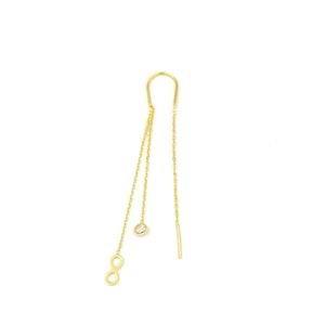 ZİNCİRLİ SONSUZ JAPON TEK GÜMÜŞ KÜPE