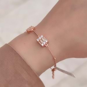 İTHAL ÜÇLÜ PIRLANTA MONTÜR BAGET GÜMÜŞ BİLEKLİK