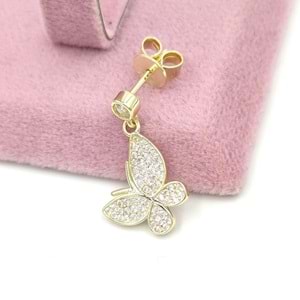 İTHAL KELEBEK GÜMÜŞ KÜPE