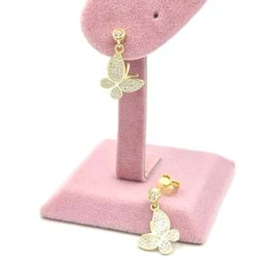 İTHAL KELEBEK GÜMÜŞ KÜPE