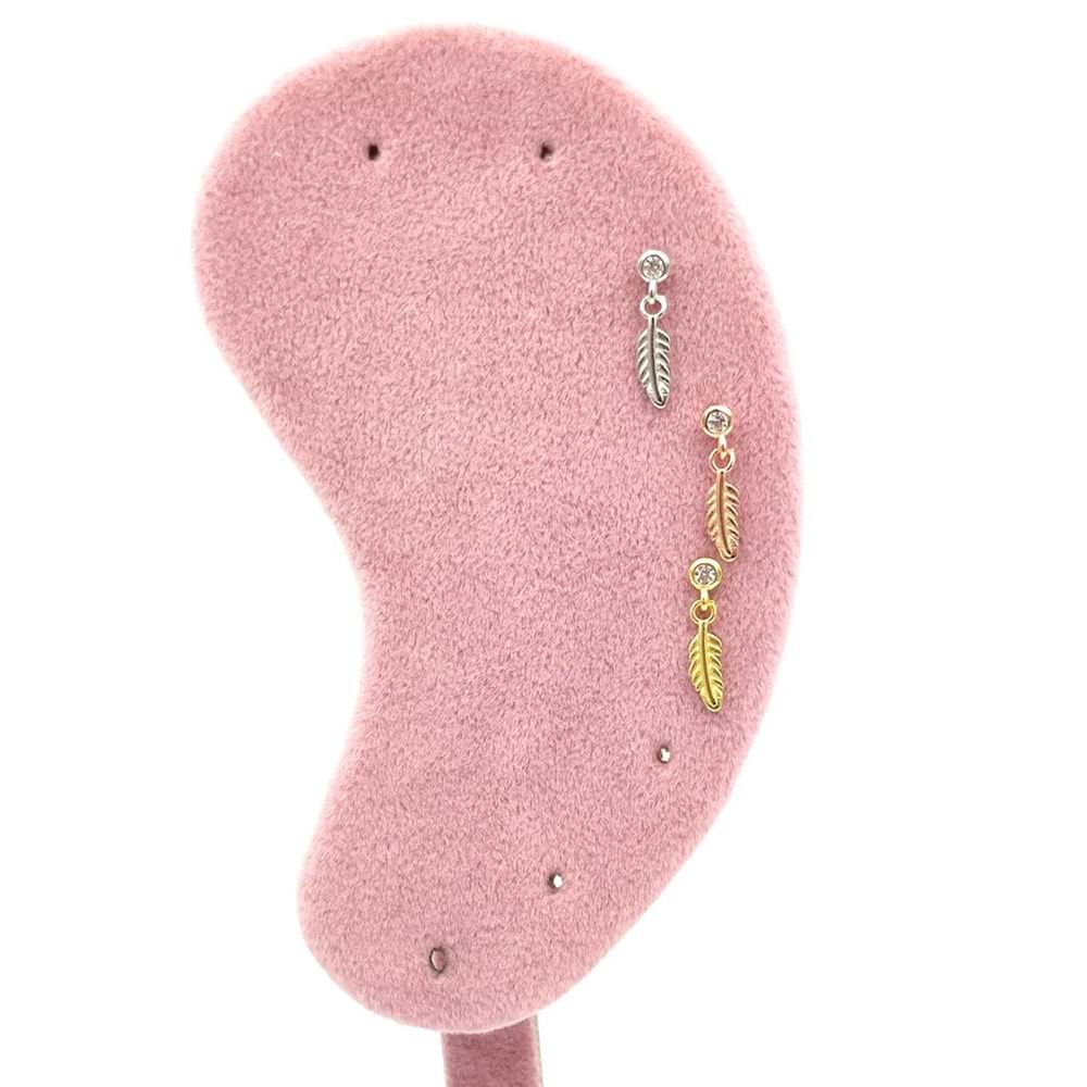 SALLANTILI TÜY GÜMÜŞ TRAGUS PIERCING - ALTIN SARI