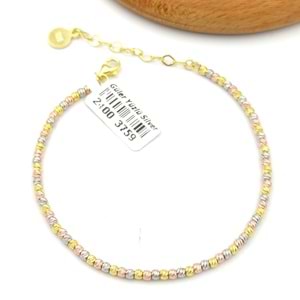 ÜÇ RENK DORİCA GÜMÜŞ BİLEKLİK