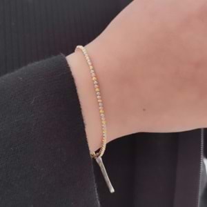 ÜÇ RENK DORİCA GÜMÜŞ BİLEKLİK