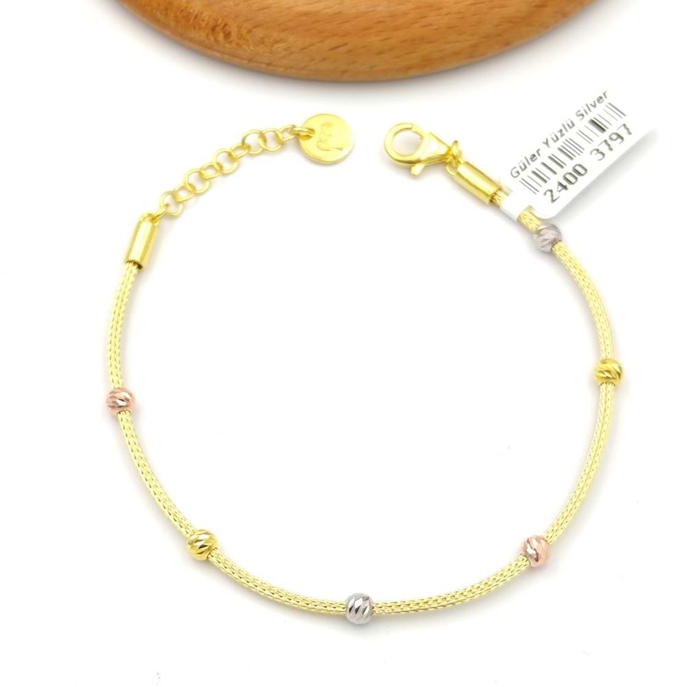 TEK SIRA DORİCA GÜMÜŞ BİLEKLİK