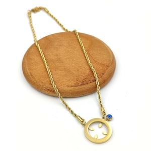 BURGU ZİNCİR ÇEYREK ÇELİK KOLYE