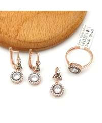 ELMAS MONTÜR TEK TAŞ GÜMÜŞ ÜÇLÜ SET