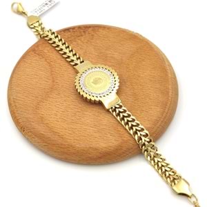 ÇİÇEK ÇERÇEVELİ ÇELİK ÇEYREK BİLEKLİK