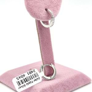 İTHAL TEK SIRA 8 MM HALKA GÜMÜŞ KÜPE