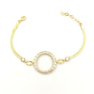 YARIM ALTIN KONULABİLEN YASSI ZİNCİRLİ BAGET DETAY GÜMÜŞ BİLEKLİK YARIMLIK