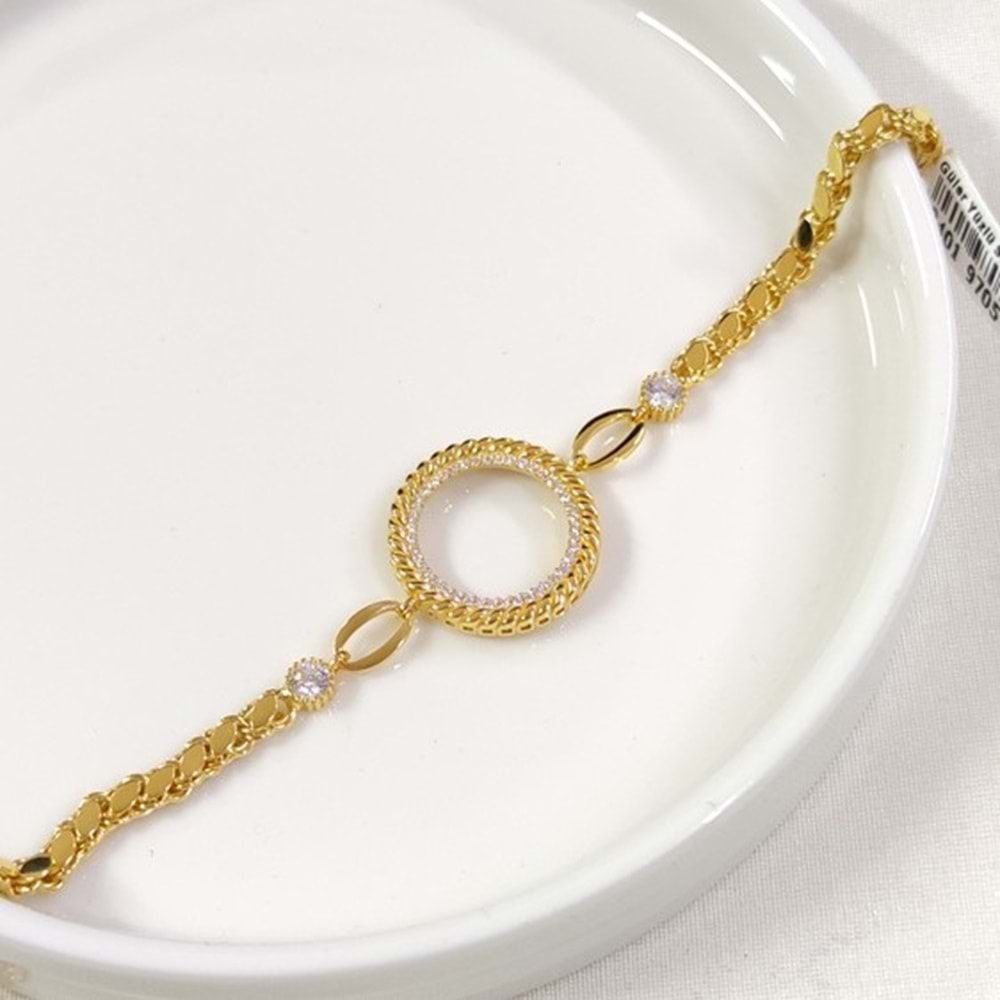 ÇEYREK ALTIN KONULABİLEN ARPA ZİNCİRLİ BURGU GÜMÜŞ BİLEKLİK