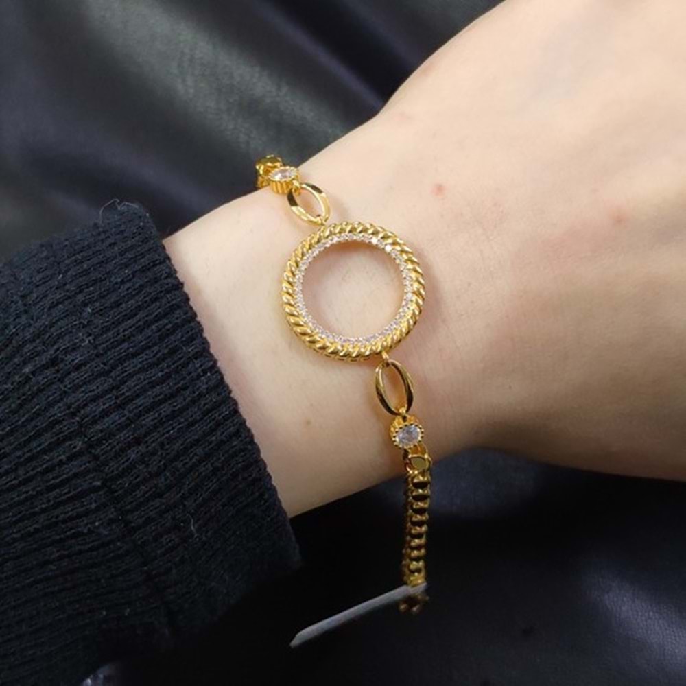 ÇEYREK ALTIN KONULABİLEN ARPA ZİNCİRLİ BURGU GÜMÜŞ BİLEKLİK