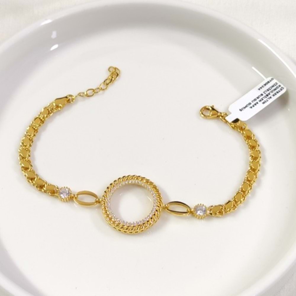 ÇEYREK ALTIN KONULABİLEN ARPA ZİNCİRLİ BURGU GÜMÜŞ BİLEKLİK