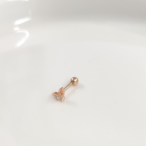 KANATLI TEK TAŞ GÜMÜŞ TRAGUS PIERCING