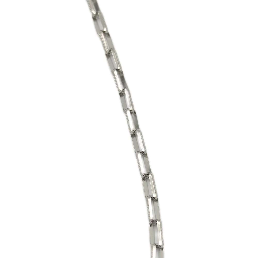 ÇELİK DESENLİ ATAÇ MODEL ZİNCİR BEYAZ KOLYE