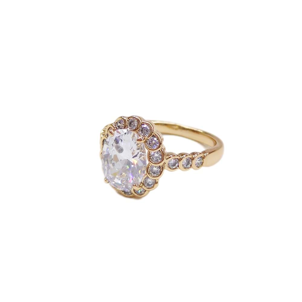 XUPING BEYAZ TAŞLI OVAL YÜZÜK - 8