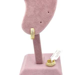 9 MM TAŞLI BOMBELİ GÜMÜŞ HALKA KÜPE