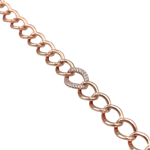 XUPING TAŞ DETAYLI HALKALI BİLEKLİK ROSE