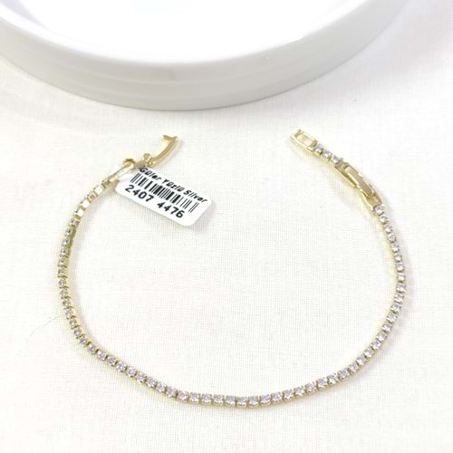 XUPING 2 MM BEYAZ TAŞLI İNCE SU YOLU BİLEKLİK
