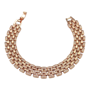 XUPING KALIN TAŞ DETAYLI ZİNCİR BİLEKLİK ROSE