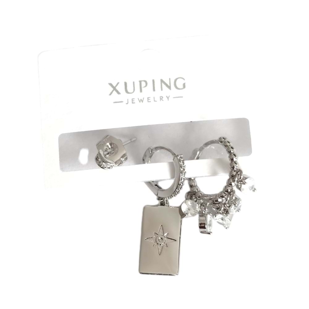 XUPING SHAK YILDIZ PLAKA KOMBİN HALKA KÜPE