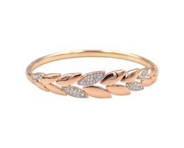 XUPING TAŞLI YAPRAK KELEPÇE BİLEZİK ROSE