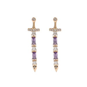 XUPING MOR TAŞLI KILIÇ KÜPE