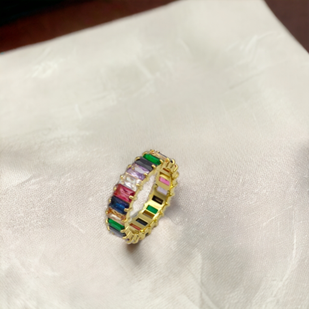 ÇELİK RENKLİ BAGET ALYANS YÜZÜK - 8