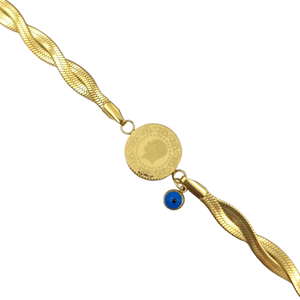 ÇELİK YASSI ZİNCİRLİ BURGU ÇEYREK BİLEKLİK