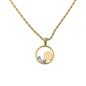 ÇELİK AÇILMAZ FANUSLU ÇEYREK KOLYE