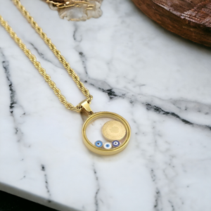 ÇELİK AÇILMAZ FANUSLU ÇEYREK KOLYE