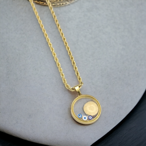 ÇELİK AÇILMAZ FANUSLU ÇEYREK KOLYE