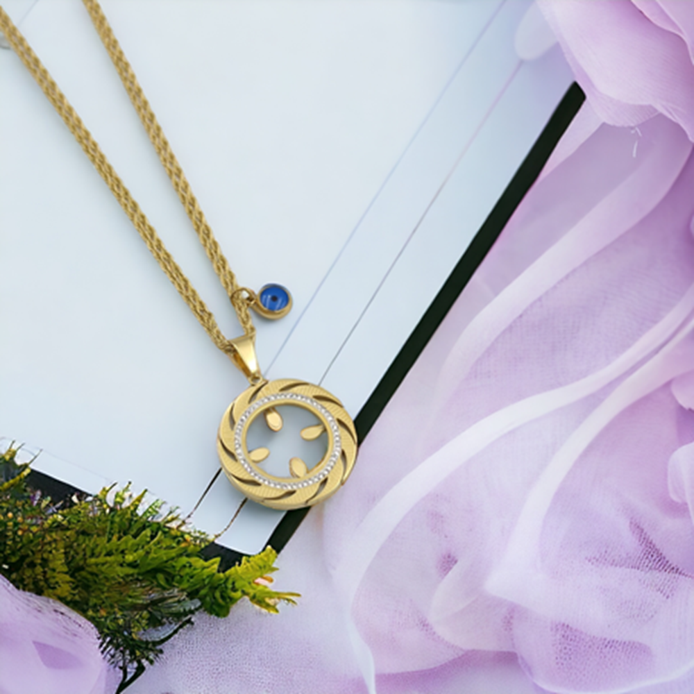 ÇELİK ÇEYREK KONULABİLEN ÇİFT BURGU ZİNCİR KOLYE