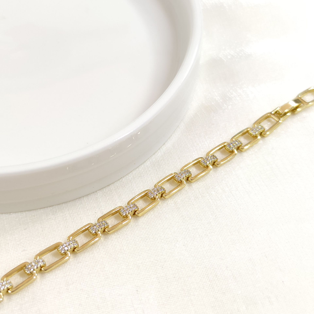 XUPING TAŞ DETAYLI ATAÇ BİLEKLİK GOLD